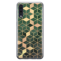 Leuke Telefoonhoesjes Samsung Galaxy A50/A30s siliconen hoesje - Green cubes