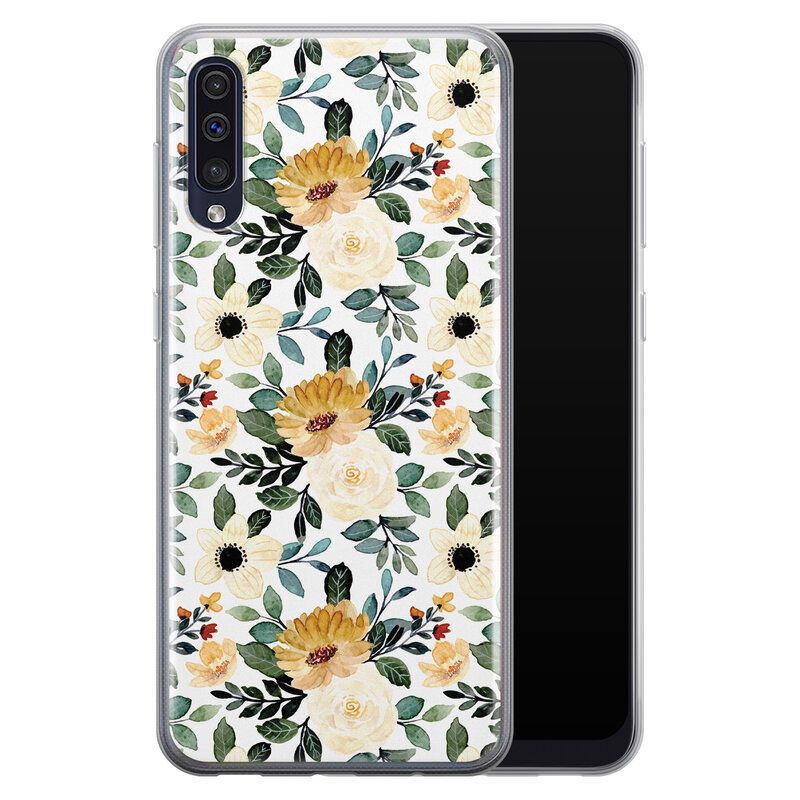Leuke Telefoonhoesjes Samsung Galaxy A50/A30s siliconen hoesje - Lovely flower
