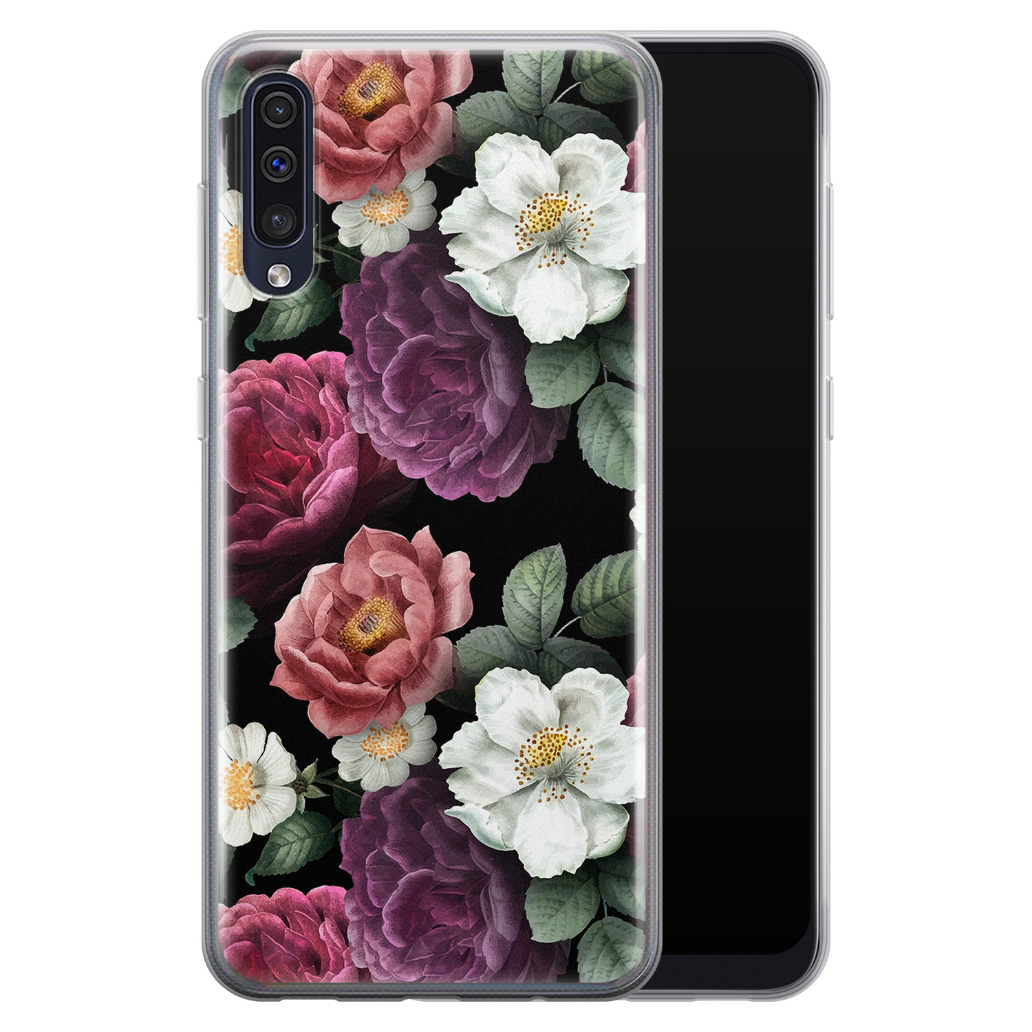 Leuke Telefoonhoesjes Samsung Galaxy A50/A30s siliconen hoesje - Bloemenliefde