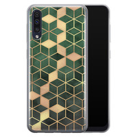 Leuke Telefoonhoesjes Samsung Galaxy A50/A30s siliconen hoesje - Green cubes