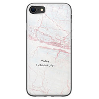 Leuke Telefoonhoesjes iPhone SE 2020 siliconen hoesje - Today I choose joy