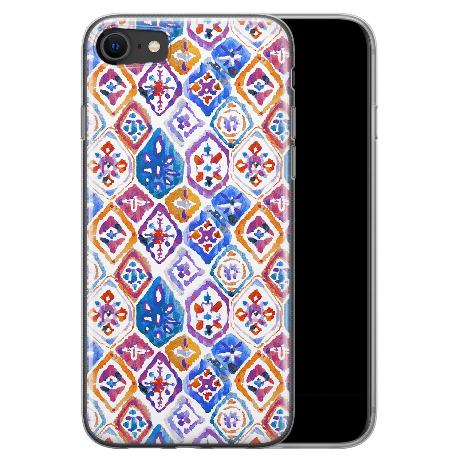 Leuke Telefoonhoesjes iPhone SE 2020 siliconen hoesje - Boho vibe