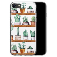 Leuke Telefoonhoesjes iPhone SE 2020 siliconen hoesje - Cactus