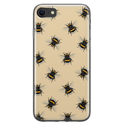 Leuke Telefoonhoesjes iPhone SE 2020 siliconen hoesje - Bee happy