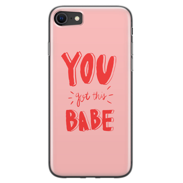 Leuke Telefoonhoesjes iPhone SE 2020 siliconen hoesje - You got this babe!