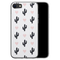 Leuke Telefoonhoesjes iPhone SE 2020 siliconen hoesje - Cactus love