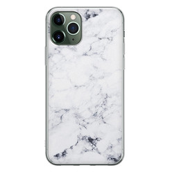 Leuke Telefoonhoesjes iPhone 11 Pro siliconen hoesje - Marmer grijs