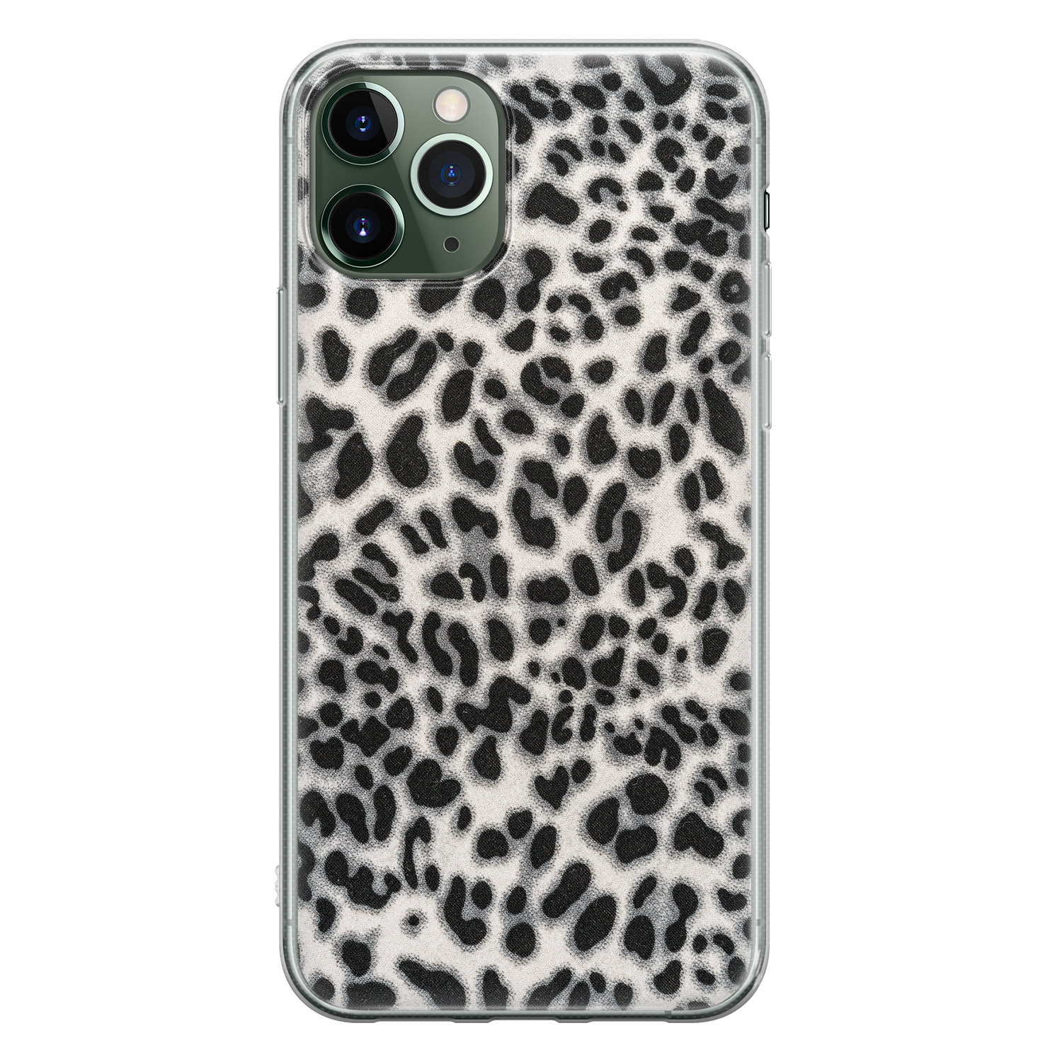 Leuke Telefoonhoesjes iPhone 11 Pro siliconen hoesje - Luipaard grijs