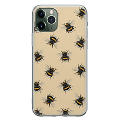 Leuke Telefoonhoesjes iPhone 11 Pro siliconen hoesje - Bee happy