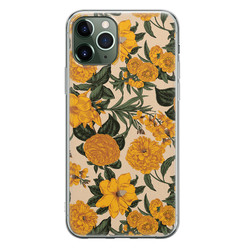 Leuke Telefoonhoesjes iPhone 11 Pro siliconen hoesje - Retro flowers