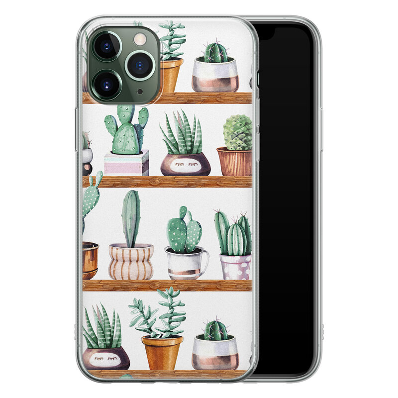 Leuke Telefoonhoesjes iPhone 11 Pro siliconen hoesje - Cactus