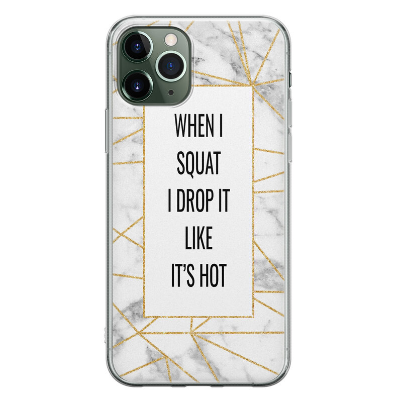 Leuke Telefoonhoesjes iPhone 11 Pro siliconen hoesje - Dropping squats