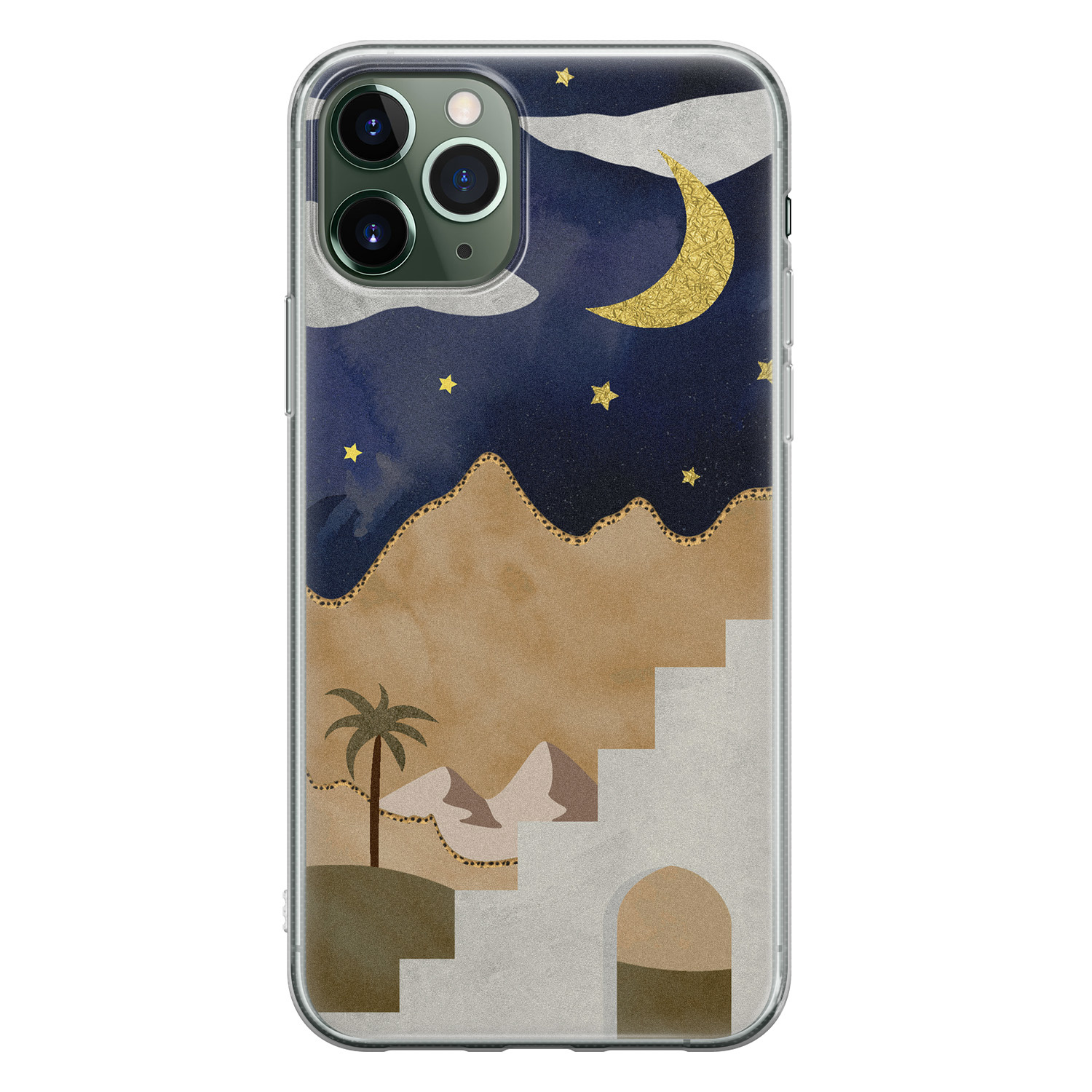 Leuke Telefoonhoesjes iPhone 11 Pro siliconen hoesje - Desert night