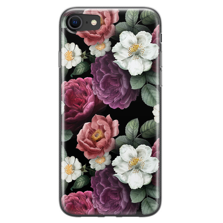 Leuke Telefoonhoesjes iPhone 8/7 siliconen hoesje - Bloemenliefde