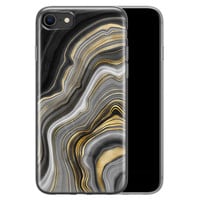 Leuke Telefoonhoesjes iPhone 8/7 siliconen hoesje - Golden agate