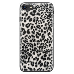 Leuke Telefoonhoesjes iPhone 8/7 siliconen hoesje - Luipaard grijs