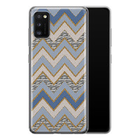 Leuke Telefoonhoesjes Samsung Galaxy A41 siliconen hoesje - Retro zigzag