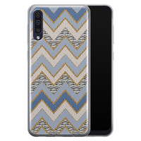 Leuke Telefoonhoesjes Samsung Galaxy A50/A30s siliconen hoesje - Retro zigzag