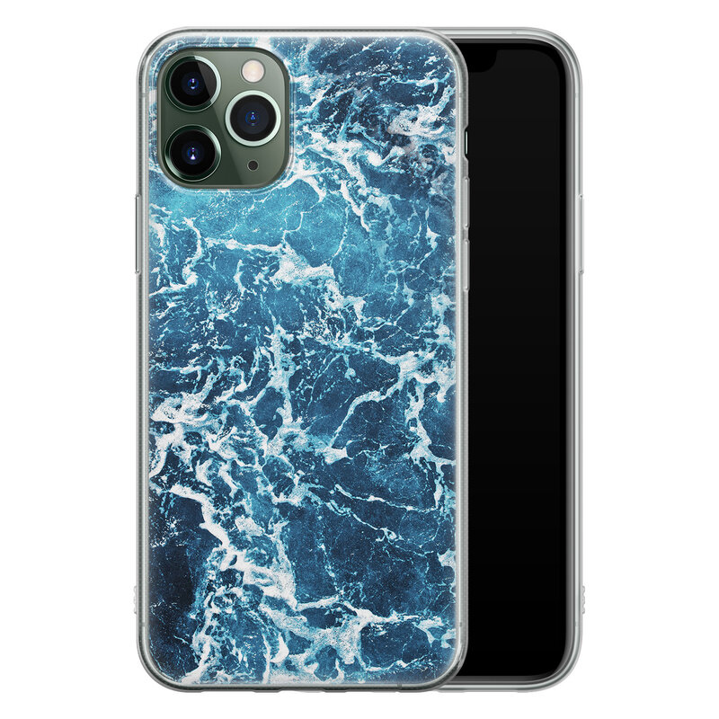 Leuke Telefoonhoesjes iPhone 11 Pro Max siliconen hoesje - Ocean blue