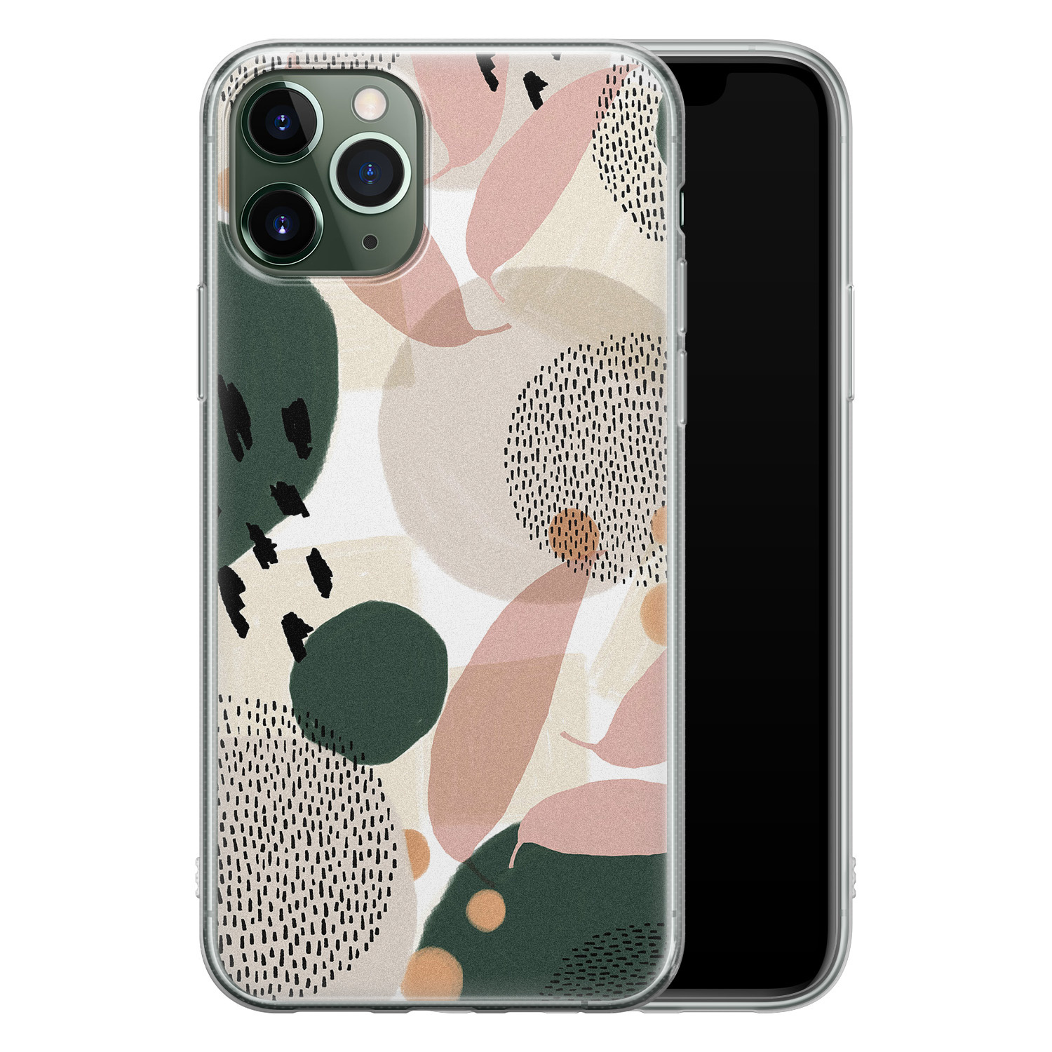 Leuke Telefoonhoesjes iPhone 11 Pro Max siliconen hoesje - Abstract print