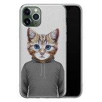 Leuke Telefoonhoesjes iPhone 11 Pro Max siliconen hoesje - Poezenhoofd