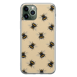 Leuke Telefoonhoesjes iPhone 11 Pro Max siliconen hoesje - Bee happy