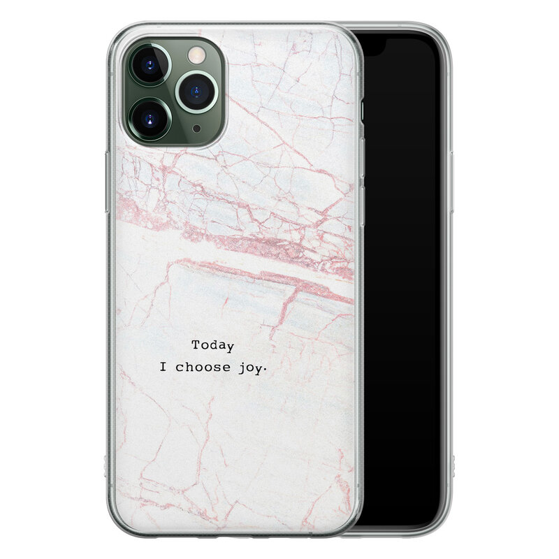 Leuke Telefoonhoesjes iPhone 11 Pro Max siliconen hoesje - Today I choose joy