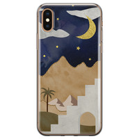 Leuke Telefoonhoesjes iPhone XS Max siliconen hoesje - Desert night