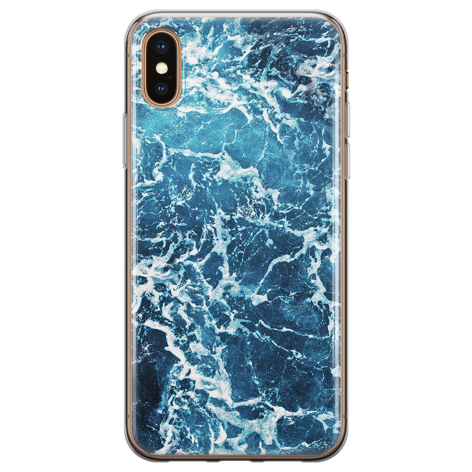 Leuke Telefoonhoesjes iPhone XS Max siliconen hoesje - Ocean blue