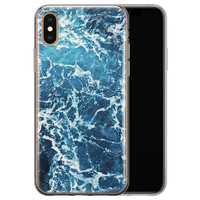 Leuke Telefoonhoesjes iPhone XS Max siliconen hoesje - Ocean blue