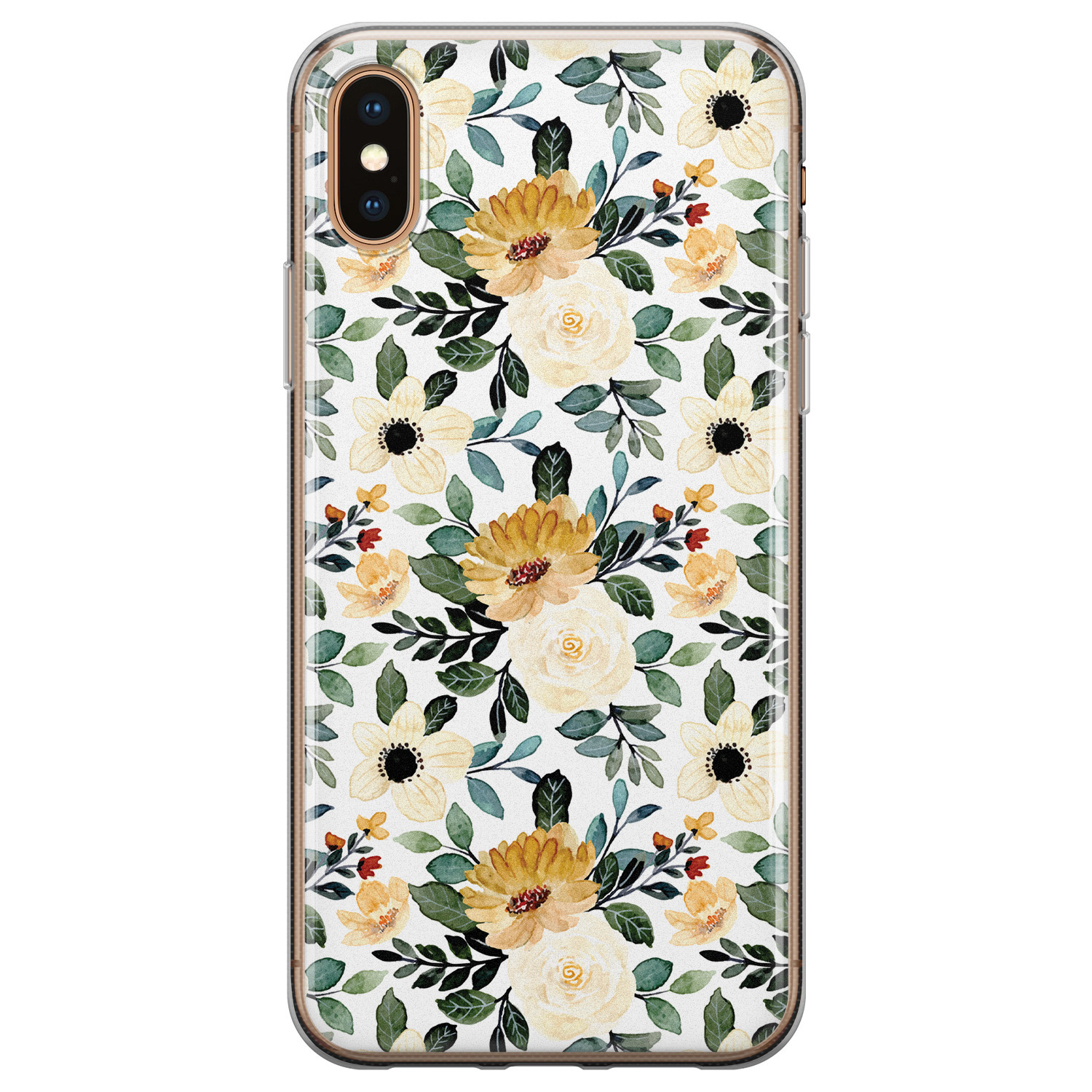 Leuke Telefoonhoesjes iPhone XS Max siliconen hoesje - Lovely flower