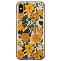 Leuke Telefoonhoesjes iPhone XS Max siliconen hoesje - Retro flowers