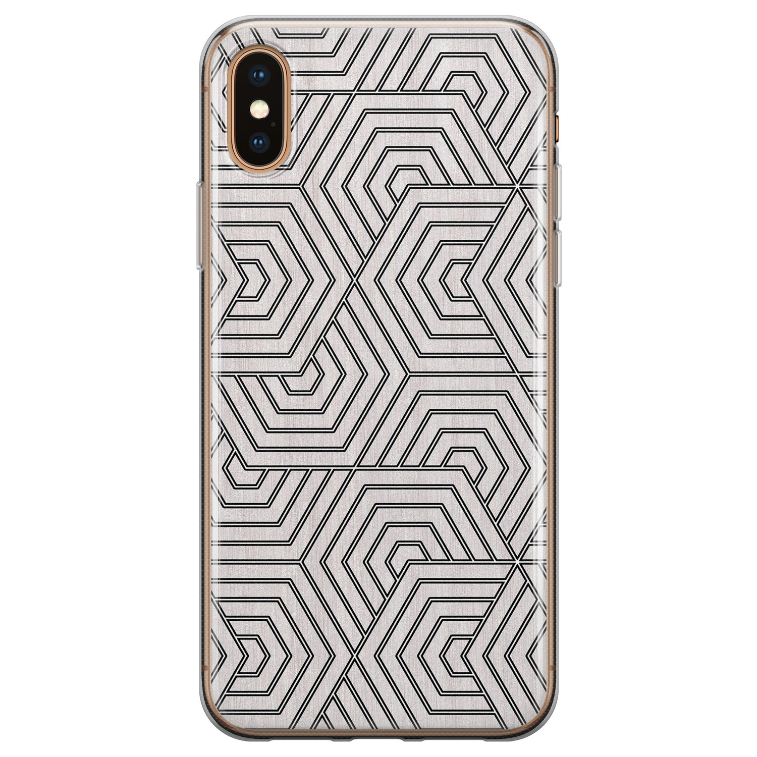 Leuke Telefoonhoesjes iPhone XS Max siliconen hoesje - Geometrisch