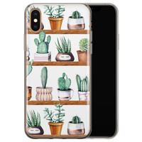 Leuke Telefoonhoesjes iPhone XS Max siliconen hoesje - Cactus