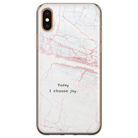 Leuke Telefoonhoesjes iPhone XS Max siliconen hoesje - Today I choose joy