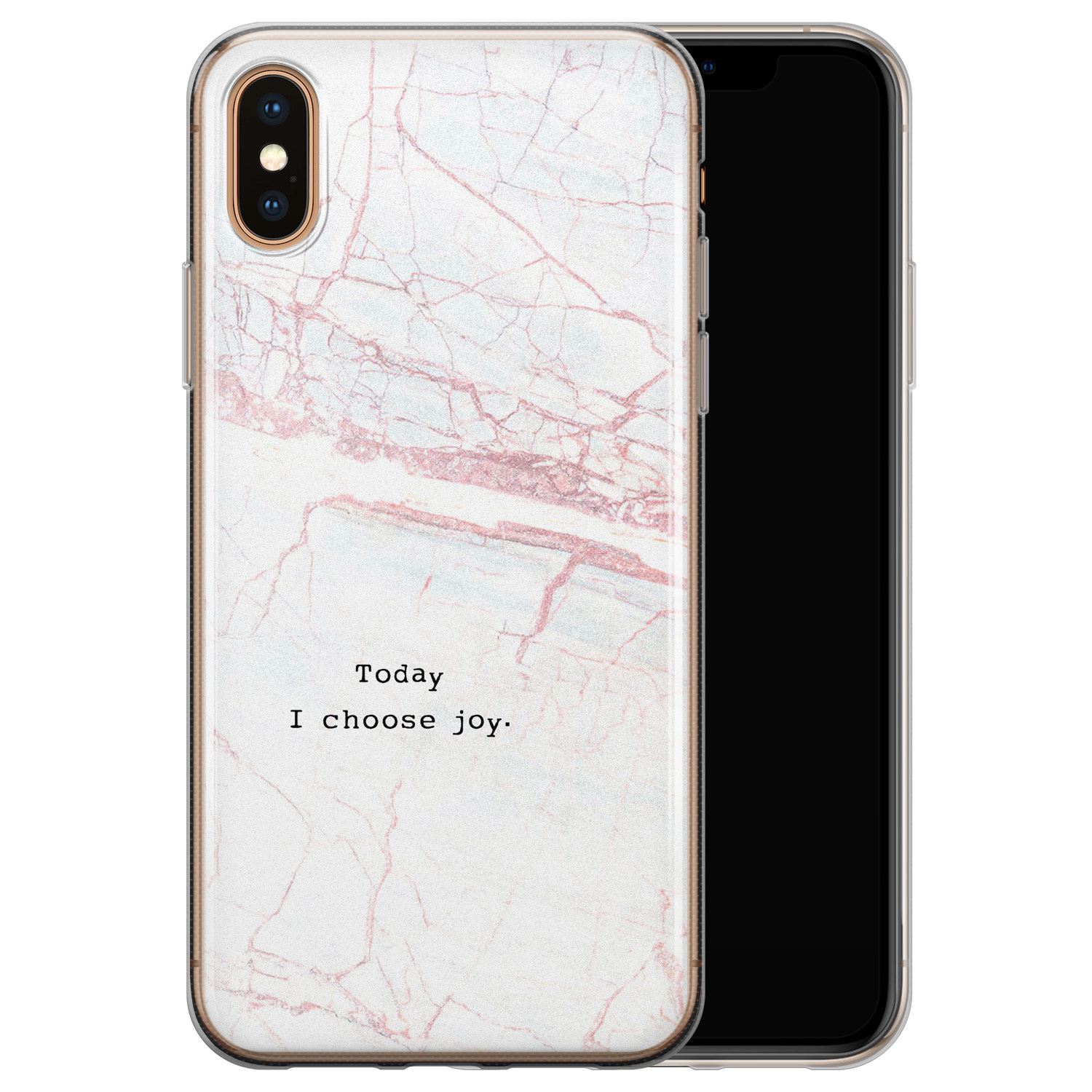 Leuke Telefoonhoesjes iPhone XS Max siliconen hoesje - Today I choose joy