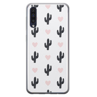 Leuke Telefoonhoesjes Samsung Galaxy A70 siliconen hoesje - Cactus love