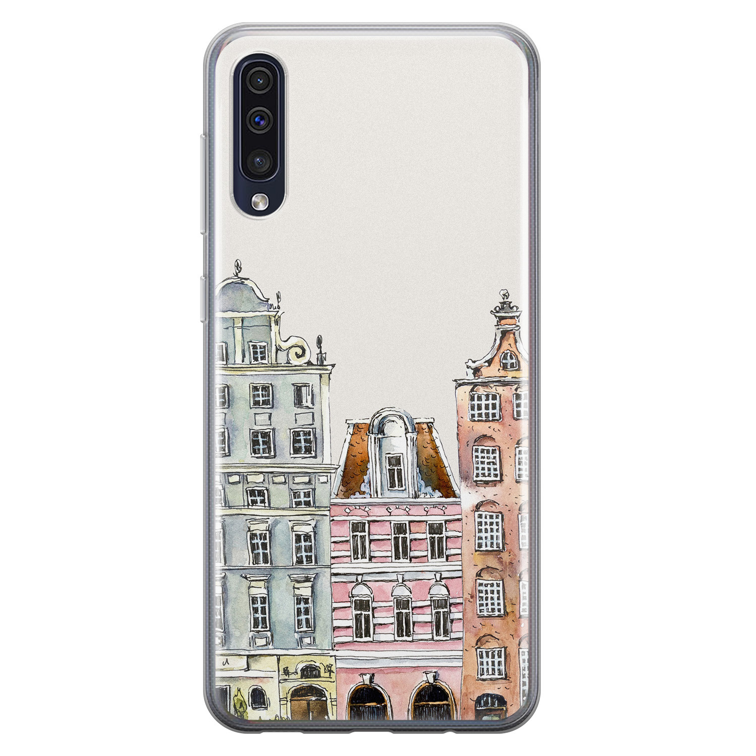 Leuke Telefoonhoesjes Samsung Galaxy A70 siliconen hoesje - Grachtenpandjes