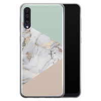 Leuke Telefoonhoesjes Samsung Galaxy A70 siliconen hoesje - Marmer pastel mix