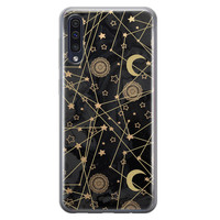 Leuke Telefoonhoesjes Samsung Galaxy A70 siliconen hoesje - Sun, moon, stars