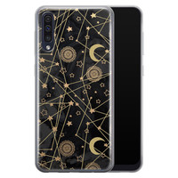 Leuke Telefoonhoesjes Samsung Galaxy A70 siliconen hoesje - Sun, moon, stars