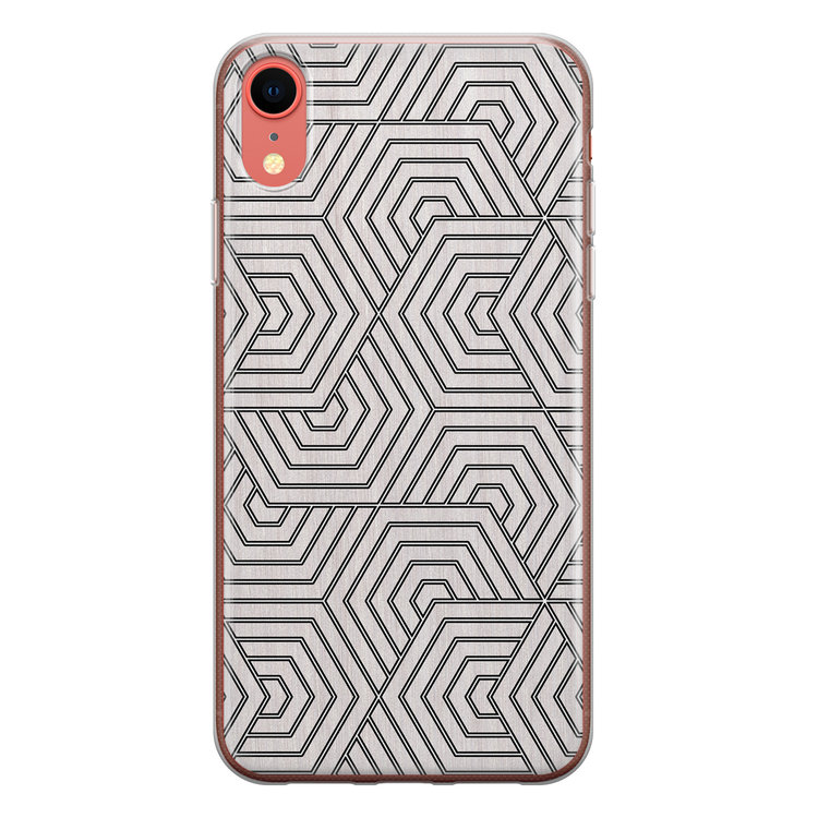 Leuke Telefoonhoesjes iPhone XR siliconen hoesje - Geometrisch