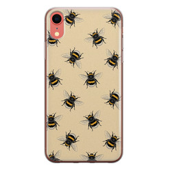 Leuke Telefoonhoesjes iPhone XR siliconen hoesje - Bee happy