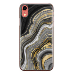 Leuke Telefoonhoesjes iPhone XR siliconen hoesje - Golden agate