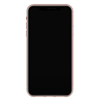 Leuke Telefoonhoesjes iPhone XR siliconen hoesje - Marmer zwart bruin