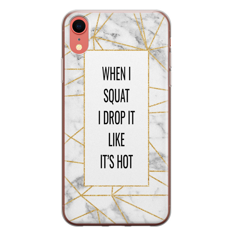 Leuke Telefoonhoesjes iPhone XR siliconen hoesje - Dropping squats