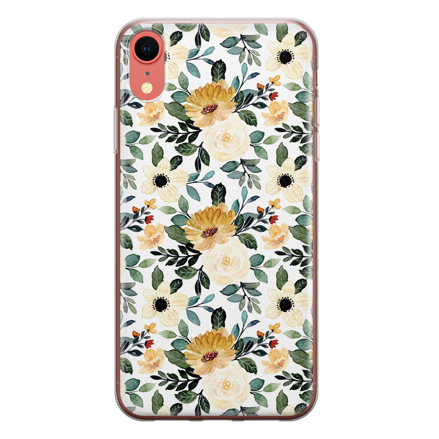 Leuke Telefoonhoesjes iPhone XR siliconen hoesje - Lovely flower