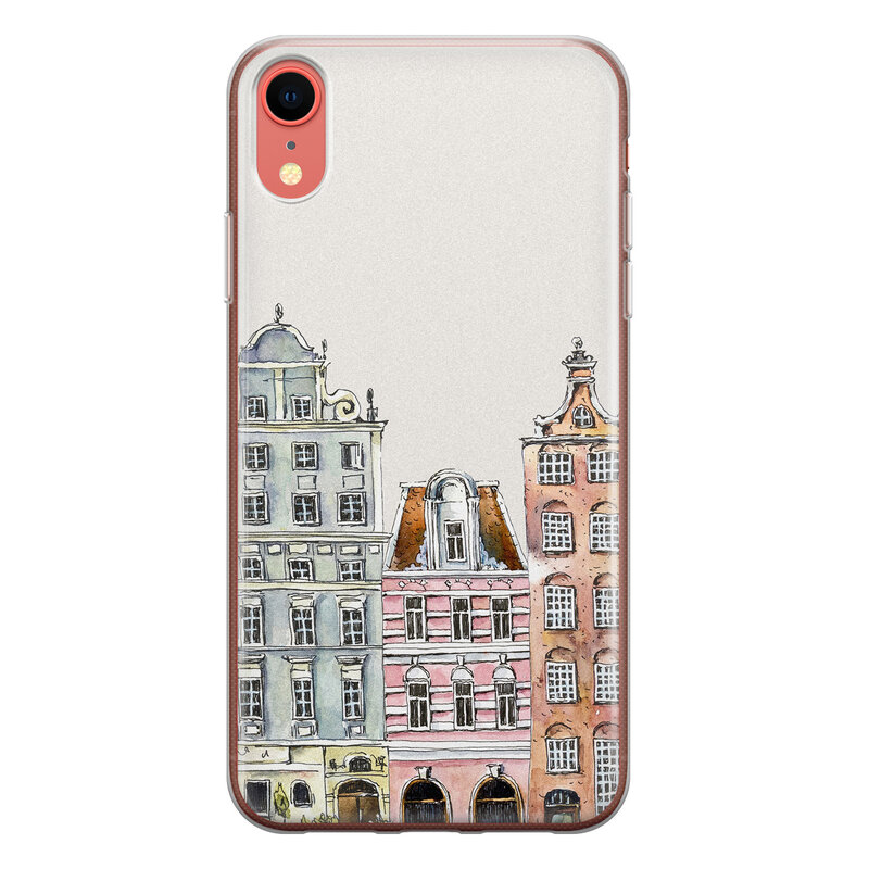 Leuke Telefoonhoesjes iPhone XR siliconen hoesje - Grachtenpandjes