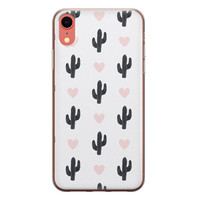 Leuke Telefoonhoesjes iPhone XR siliconen hoesje - Cactus love