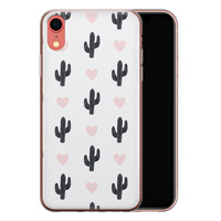 Leuke Telefoonhoesjes iPhone XR siliconen hoesje - Cactus love